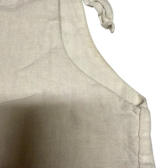 Zara White Linen Crop Top Sz S - Picture 4 of 8
